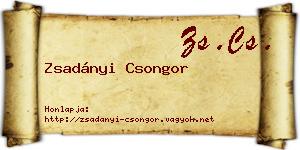 Zsadányi Csongor névjegykártya