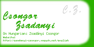 csongor zsadanyi business card