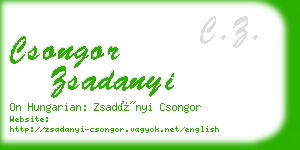 csongor zsadanyi business card